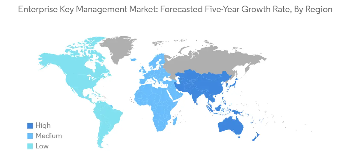 Market Analysis of Enterprise Key Management Market: Forecasted Growth Rate by Region